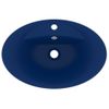 Lavabo Lujoso Con Rebosadero Cerámica Azul Oscuro 58,5x39cm