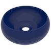 Lavabo De Lujo Redondo Cerámica Azul Oscuro Mate 40x15 Cm