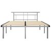 Estructura De Cama De Metal Gris 160x200 Cm