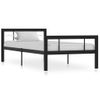 Estructura De Cama De Metal Negro Y Blanco 100x200 Cm