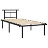 Estructura De Cama De Metal Negro 90x200 Cm