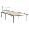 Estructura De Cama De Metal Gris 90x200 Cm