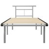 Estructura De Cama De Metal Gris 90x200 Cm