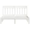 Estructura De Cama Doble De Madera Maciza Blanca 120x190cm