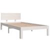 Estructura De Cama Individual Madera Maciza Blanco 90x190 Cm