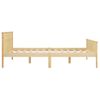 Estructura De Cama Madera Maciza De Pino 140x200 Cm Marrón