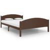 Estructura De Cama Madera Maciza Pino Marrón Oscuro 140x200 Cm