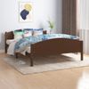 Estructura De Cama Madera Maciza Pino Marrón Oscuro 140x200 Cm