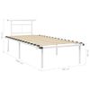 Estructura De Cama De Metal Blanco 90x200 Cm