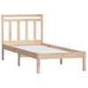 Estructura De Cama Individual Madera Maciza 75x190 Cm Marrón