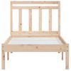 Estructura De Cama Individual Madera Maciza 75x190 Cm Marrón