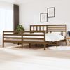 Estructura De Cama Madera Maciza Marrón Miel 200x200 Cm