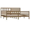 Estructura De Cama Madera Maciza Marrón Miel 200x200 Cm