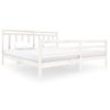 Estructura De Cama Madera Maciza Blanca 200x200 Cm