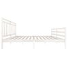 Estructura De Cama Madera Maciza Blanca 200x200 Cm