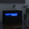 Muebles De Tv Con Luces Led 2 Uds Negro 60x35x40 Cm