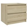 Mesita De Noche Madera Contrachapada Roble Sonoma 50x39x43,5 Cm Marrón