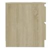 Mesita De Noche Madera Contrachapada Roble Sonoma 50x39x43,5 Cm Marrón