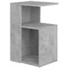 Mesa Auxiliar De Madera Contrachapada Gris Hormigón 36x30x56 Cm