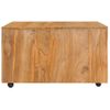 Mesa De Centro De Madera De Teca Maciza 80x80x40 Cm Marrón