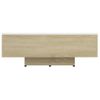 Mesa De Centro Madera Contrachapada Blanco Y Roble 85x55x31 Cm