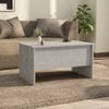 Mesa De Centro Madera Contrachapada Gris Hormigón 80x50x42,5 Cm