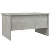 Mesa De Centro Madera Contrachapada Gris Hormigón 80x50x42,5 Cm