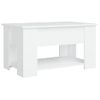 Mesa De Centro Madera Contrachapada Blanco 79x49x41 Cm