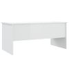 Mesa De Centro Contrachapada Blanco Brillo 102x50,5x46,5 Cm