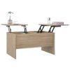 Mesa De Centro Madera Contrachapada Roble Sonoma 80x50,5x42,5cm Marrón