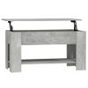 Mesa De Centro Madera Contrachapada Gris Hormigón 101x49x52 Cm