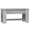 Mesa De Centro Madera Contrachapada Gris Hormigón 101x49x52 Cm