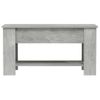 Mesa De Centro Madera Contrachapada Gris Hormigón 101x49x52 Cm