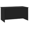 Mesa De Centro Madera Contrachapada Negra 102x55,5x52,5 Cm