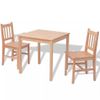 Conjunto De Comedor 3 Piezas Madera De Pino