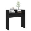 Mesa Consola De Madera Contrachapada Negro 78x30x80 Cm