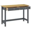 Mesa Consola Hill Con 2 Cajones Madera Pino 110x45x74 Cm Gris