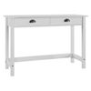 Mesa Consola Hill Con 2 Cajones Madera Pino 110x45x74 Cm Blanco