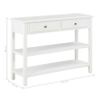 Aparador De Mdf Blanco 110x35x80 Cm