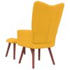 Sillón De Relax Con Taburete Terciopelo Amarillo Mostaza