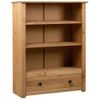 Librería De Madera Maciza De Pino Estilo Panamá 80x35x110 Cm Marrón