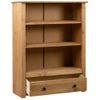 Librería De Madera Maciza De Pino Estilo Panamá 80x35x110 Cm Marrón