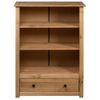 Librería De Madera Maciza De Pino Estilo Panamá 80x35x110 Cm Marrón