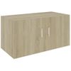 Armario De Pared Madera Ingeniería Roble Sonoma 80x39x40 Cm Marrón