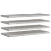 Estantes Flotantes Pared 4 Uds Gris Hormigón Mdf 90x23,5x3,8 Cm