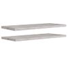 Estantes Flotantes Pared 2 Uds Gris Hormigón Mdf 90x23,5x3,8 Cm