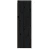 Armarios De Pared 2 Uds Madera Maciza Pino Negro 30x30x100 Cm