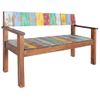 Banco De Madera Maciza Reciclada 115 Cm Multicolor