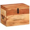 Caja De Almacenaje Madera Maciza De Acacia 39x28x31 Cm Marrón