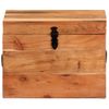 Caja De Almacenaje Madera Maciza De Acacia 39x28x31 Cm Marrón